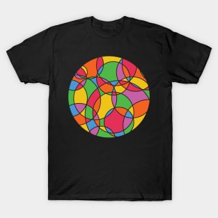 Vibrant Circular Colour Explosion T-Shirt